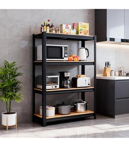 Amazon｜KIZAI 2台セット スチールラック 5段 幅90 奥行40 高さ180cm